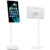 21.5" portable tv stand on wheels, battery powered TV, Android OSD, 4GB RAM, 128GB onboard memory, wifi 5, remote control