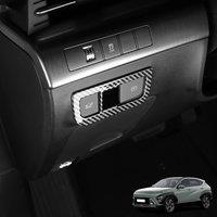 Carbon Black Rear Trunk Switch Button Frame Cover Trim For Hyundai Kona sx2 2024-2025
