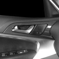 For Genesis G70 2019-2025 Inner Door Handle Bowl Cover Carbon Fiber Style Inside Door Panel Trim