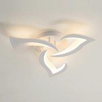 36W Flower Shape LED Ceiling Light Fixture, 3000K Warm White Light Acrylic Flush Mount Ceiling Lamp (3-Head White)