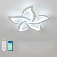 LED Ceiling Light Dimmable,White Ceiling Lamp Modern with Remote Control,Creative Petal Ceiling
