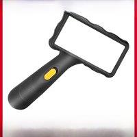 Square magnifying glass for elderly reading HD authentic reading glasses handheld with lamp for elderly high power font 10 times