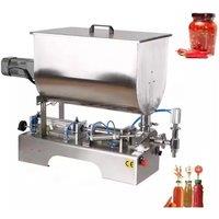 PBOBP Hopper Single Nozzle Automatic Cosmetic Yogurt Butter Cream Paste Filling Machine with Heating