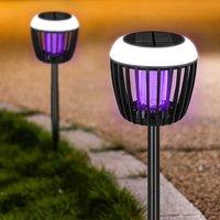 Solar Mosquito Killer Lights With 3 Light Mode Outdoor Waterproof Led Light Bug Zapper Mosquito Trap Lamps for Garden Lawn Campi