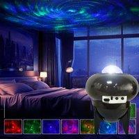 Galaxy Projector 3-in-1 Rgb Music Star Galaxy Movie Night Light with Bluetooth Speaker and White Noise Night Light Suitable for Children's Bedroom Birthday Gift/Player Room/Hard Decoration