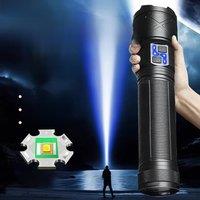 High Power 10000000LM Led Flashlight Rechargeable Strong Light Super Bright Lamp Military Tactical