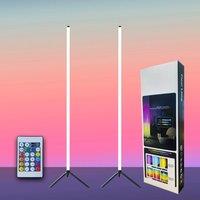 RGB IC Floor Lamp LED Corner Floor Lamp for Couple Couple Bedroom Ambient Lighting Bolivian Style Color Changing Dimmable Soft L
