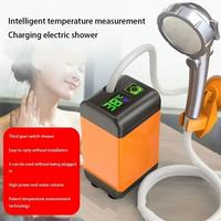 Outdoor Camping Shower Portable Electric Shower Pump IPX7 Waterproof with Digital Display for Camping Travel Beach Pet Watering