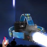 1000000LM Most Powerful Headlamp White Laser High Power LED Head Flashlight Rechargeable USB Head