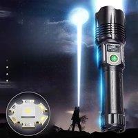 800W High Power Led Flashlight 300000lm Powerful Long Range Flashlight Rechargeable 5000mah Most