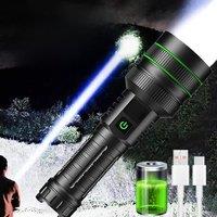 99000000LM Most Powerful Flashlight Rechargeable Flashlight Strong Light Military Tactical Magnet