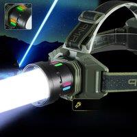3500000LM Most Powerful LED Headlamp USB Rechargeable Head Light With Fluorescent Light Outdoor
