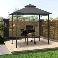BBQ Gazebo 240x150x255 cm Anthracite Steel Outdoor Products Sunshade and Rainproof Outdoor Decoration