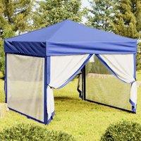Folding Party Tent with Sidewalls Blue 3x3 m Outdoor Products Sunshade and Rainproof Outdoor Decoration