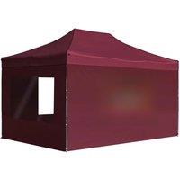Professional Folding Party Tent with Walls Aluminium 4.5x3 m Wine Red Outdoor Products Sunshade and Rainproof Outdoor Decoration