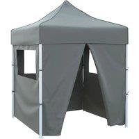 Professional Folding Party Tent with 4 Sidewalls 2x2 m Steel Anthracite Outdoor Products Sunshade and Rainproof Outdoor Decoration