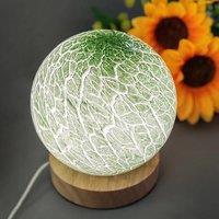 USB power table lamp crack creative round nightlight can be dimmed suitable for bedroom bed holiday atmosphere light birthday gi
