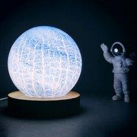 USB table lamp Modern home nightlight dimmable crack pattern glass atmosphere light suitable for bedroom bed festive gift decora