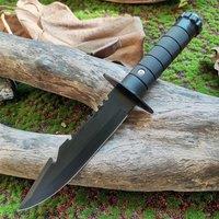 Stainless Steel Outdoor Straight Knife - Tactical Survival Tool Self-Defense Hunting Camping