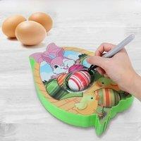 Easter Egg Decorating Kit Diy Graffiti Electric Rotating Machine with Lights Music Painter Rabbit