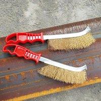 Two brushes, wire brush, copper plating treatment, rust prevention gap brush, used for metal rust removal, marble cleaning, etc