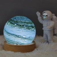 Planet Mini Nightlight USB-powered dimmable moonlight Glass lamp Girl Room birthday and Christmas gift decorative light