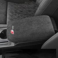 Car Armrest Box Alcantara Suede Thicken Height Pad Arm Rest Cushion Elbow Support Height Pad Lid
