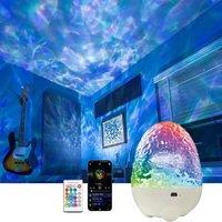 Galaxy Luminous Projector Nebula Star Night Light Ocean Water Ripple Projector Lamp Bluetooth Player with Remote Control for Bedroom, Game Room Party Birthday Gift Decoration