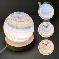 Creative ball night light USB powered table lamp Art glass lamp shade, dimmable atmosphere light, bedroom decorative light, holi