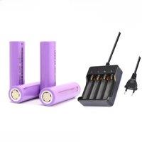 3.7V Rechareable batteries 18650 battery 2600mah with Europlug charger For Bicycle Battery pack