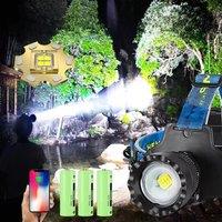 4*500W LED High Power Headlamp Powerful Headlight USB Rechargable Waterproof Super Bright Lantern