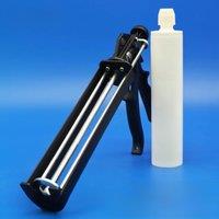 Manual Gun For 330ml 10:1 AB Concentric Circles Cartridges and 300ml Syringe Barrel Dispenser Loctite ARALDITE 3M Metal Glue Gun