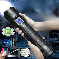 2025 New 15000mAh High Power Led Flashlights 10000000LM Ultra Powerful Flashlight USB Rechargeable