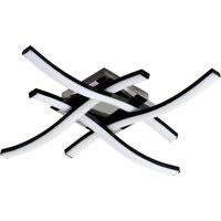 Modern LED Ceiling Light,24W Black Creative Ceiling Light 6500K Cool White Light,Acrylic Wavy