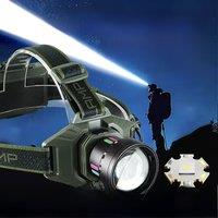 2025 Most Powerful LED Headlight TYPE-C USB Rechargeable 18650/21700 Battery Head Torch Zoom