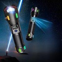 Super Bright Long Range Torch High Power Led Flashlight Ultra Powerful Torch Light Military Tactical