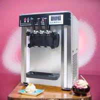 Ice Cream Maker Machine Automatic Upright with Built-in Compressor, LCD Digital Display & Timer, No