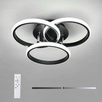 Modern Ceiling Light LED,42W Black LED Dimmable Ceiling Lights Fixtures with Remote