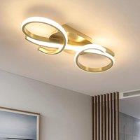 Modern Ceiling Light ,36W Golden Chandelier Ceiling Light,3000K Warm White Light Acrylic LED Ceiling