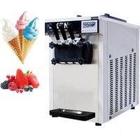 Commercial Ice Cream Machine With Two 12L Hoppers Soft Serve Machine With 3 Flavors Commercial Ice Cream Maker