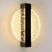 Indoor Wall Light 12W 1500LM,Creative Black Round Indoor Wall Lamp LED,Modern LED Wall Sconce for