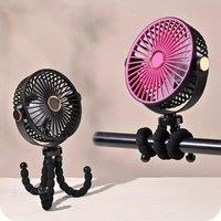 USB Rechargeable Handheld Fan with 8 Legs Design, Portable Personal Desk Fan, Quiet Cooling Fan for Office Outdoor Travel