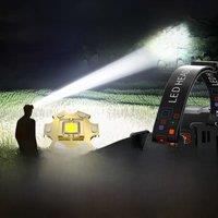 2025 New High Power 800W LED Headlight 500000000LM Super Bright Zoom Waterproof Headlamp Outdoor