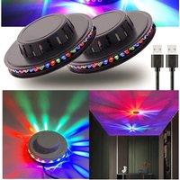 Led Colorful Rotating Disco Ball Stage Lighting Flashing Light Sound Activation Stage Light Disco Ball Light Family Kidsren's Birthday Wedding Bar Party Decoration Wall Background Decoration (1 Pack)