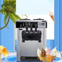 Commercial Ice Cream Machine,Large Output Yield, Single Flavor Countertop Soft Serve Ice Cream Maker,Shortage Alarm