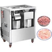 Automatic Meat Grinder, Food Processing Machine, Commercial Electric Meat Cutter, Vegetable Shredder