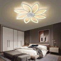 Voltsify Modern Flower Shape Ceiling Fan with Light for Living Room with Remote Control