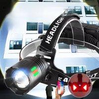Ultra Power LED Headlamp 500W Rechargeable Long Range Head Flashlight High Power LED Headlight