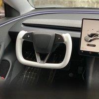 Yoke Steering Wheel with Heating for Tesla New Model Y Juniper 2025 Personalized Racing Leather Nappa Leather Handle Car Part