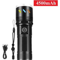 High Power Led Flashlight Powerful USB Rechargeable Tactical Torch Spotlights Telescopic Zoom Super